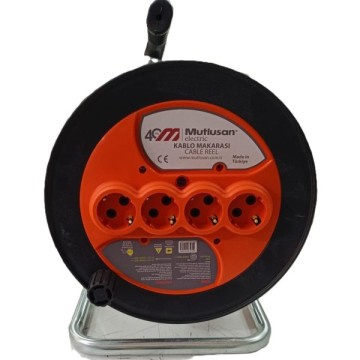 Mutlusan MK1001 4 Prizli Plastik Kablo Makarası