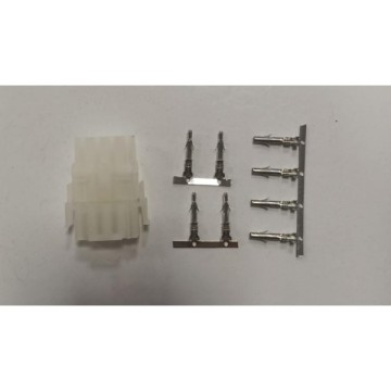 4 lü Yuvarlak Plastik Erkek-Dişi Konnektör Takımı