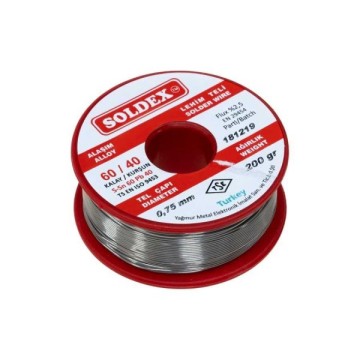 Soldex 60/40 0.75mm 200g Lehim Teli