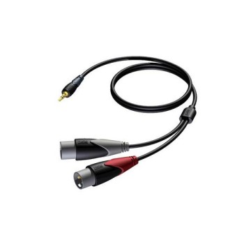 Procab CLA712/3 2xXLR 3.5mm Stereo E-E Kablo 3m.