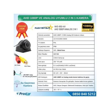 Navistar NVS-150HD Araç Geri Görüş Kamerası