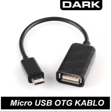 Dark Micro Usb Erkek Usb 2.0 Dişi OTG Kablo