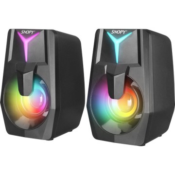 Snopy SN-X22 2.0 RGB Işıklı 3Wx2 Siyah Usb Speaker