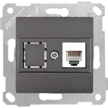 Mutlusan Rita 1xRJ12 Telefon Prizi Füme