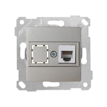 Mutlusan Rita 1xRJ12 Telefon Prizi İnox