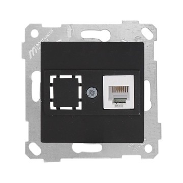 Mutlusan Rita 1xRJ12 Telefon Prizi Siyah