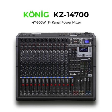 König KZ-14700 4x1600W 14 Kanal Power Mikser