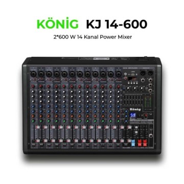 König KJ-14-600 2x600W 14 Kanal Power Mikser