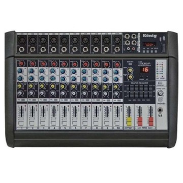 König KJ-10-500 2x500W 10 Kanal Power Mikser