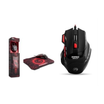 Everest SGM-X7 Siyah Usb Oyuncu Mouse+Pad