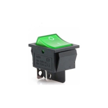IC104G Geniş Işıklı Anahtar Yeşil 4P ON-OFF