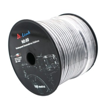 A-Link No:80 2x0.22mm Stereo Mikrofon Kablosu 300m