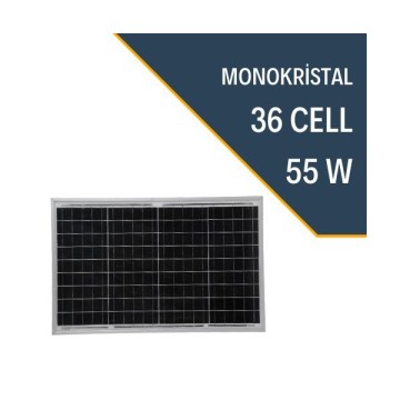 Lexron 55W Monokristal Güneş Paneli