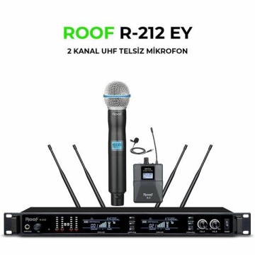 Roof R-212 1 El 1 Yaka UHF Telsiz Mikrofon Seti