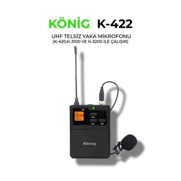 König K-422 Kablosuz Yaka Mikrofonu