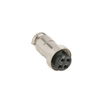IC261M 12mm 4 Pin Mini Mayk Fiş Kablo Monte Dişi