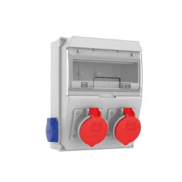 Tem 21x28x10 2x(5x16A) 2x(1x16A) Kombinasyon Kutu