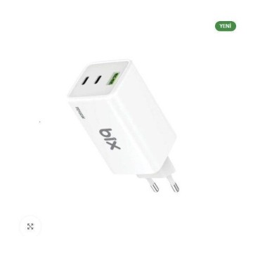 Bix BX3P101G 100W 3 Port Hızlı Şarj Adaptörü Beyaz