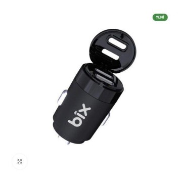 Bix BXCC65C 65W Çift Type-C Araç Şarj Cihazı Siyah