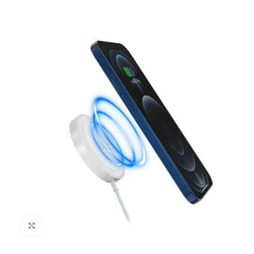 Bix BXMG15 15W Manyetik Kablosuz Şarj Cihazı Beyaz