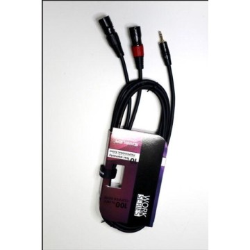 S.Wieler SS2X-3M 3.5mm Stereo - 2xXLR E Kablo 3m