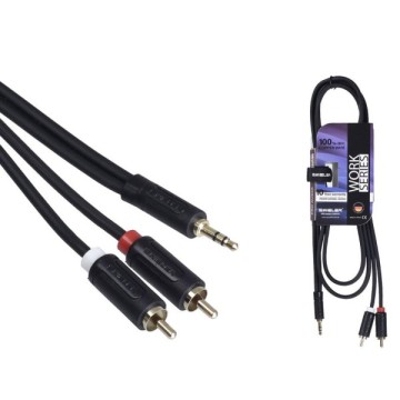 S.Wieler SR2S-1.5M 2xRca - 3.5mm Stereo Kablo 1.5m