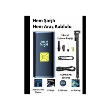 Mutlusan Taşınabilir Akıllı Şişirme Pompası