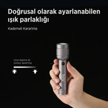 Bix BX2186FL 3W Şarjlı El Feneri