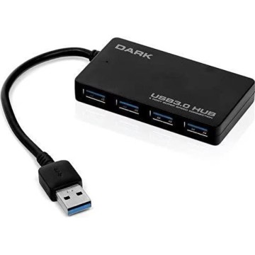 Dark 4 Port USB 3.0 USB Hub