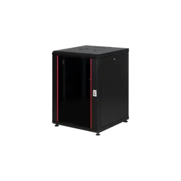 Lande 16U 600x600 Tekerlekli Rack Kabin Siyah