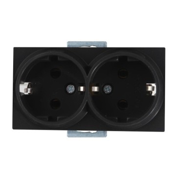 Mutlusan Rita İkili Topraklı Priz Siyah