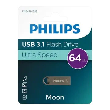 Philips Moon 128Gb Usb 3.1 Flash Bellek Uzay Gri