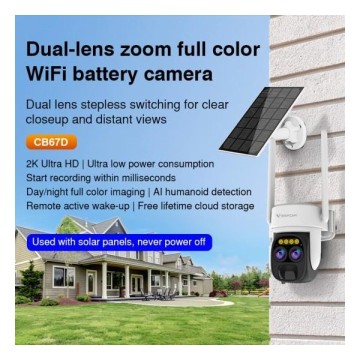 VStarcam CB67D WiFi 2x3Mp 4mm Solar Kamera