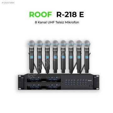 Roof R-218 8 El UHF Telsiz Mikrofon Seti