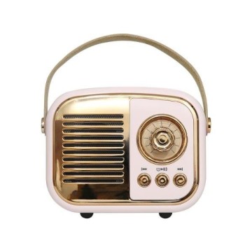 Mikado MD-24BT Echoes Retro 3W Müzik Kutusu Pembe