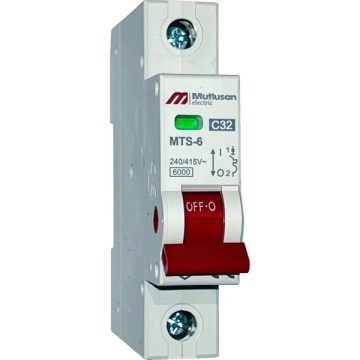 Mutlusan MTS06-1032C 1P 32A 6kA C Tipi Otomat