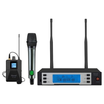 Roof R-2200 1 El 1 Yaka UHF Telsiz Mikrofon Seti