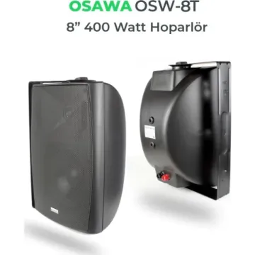 Osawa OSW-8T Trafolu Siyah Duvar Hoparlörü