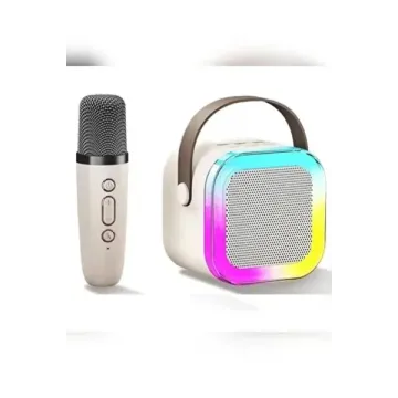 Rose SP-407 Mini Karaoke Bluetooth Hoparlör Bej