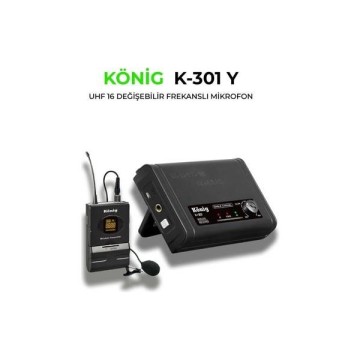 König K-301 Y UHF Tek Kanal 1 Yaka Mikrofonu