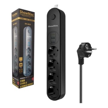 Showmax SH-4628 Akım Korumalı 3 lü Priz 2m