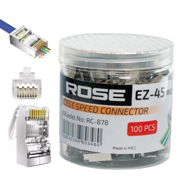 Rose RC-878 Cat6 RJ45 Metal Konnektör (100 lü)