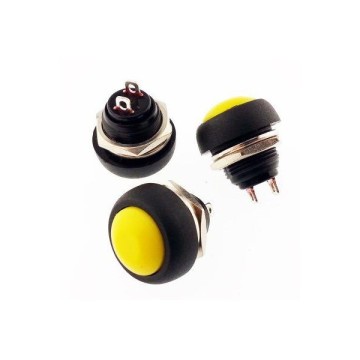 IC184 Sarı Plastik Yuvarlak Buton 17mm/22mm