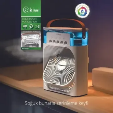 Kiwi KFAN-7655 3in1 Buharlı Masaüstü Vantilatör