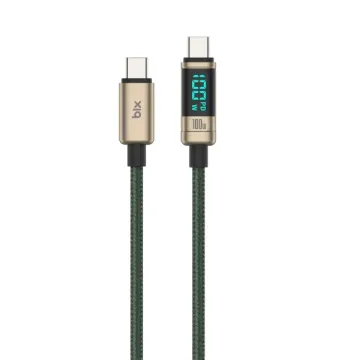 Bix BX09CC 100W Type-C Hızlı Şarj Kablosu 1m Bronz