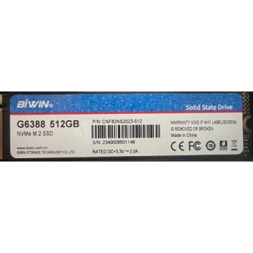 Bıwin AP923P 512Gb PCIe 4.0 M.2 NVMe Ssd