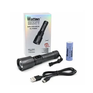 Watton WT-729 20W 8.000 Lümen Şarjlı El Feneri