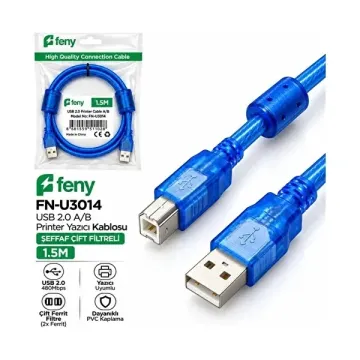 Feny FN-U3014 Usb 2.0 Mavi Yazıcı Kablosu 1.5m