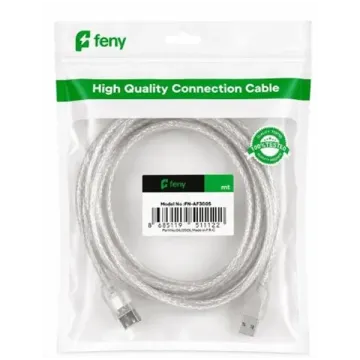 Feny FN-AF3003 Şeffaf Usb 2.0 Uzatma Kablosu 3m