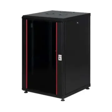 Lande 20U 600x600 Tekerlekli Rack Kabin Siyah